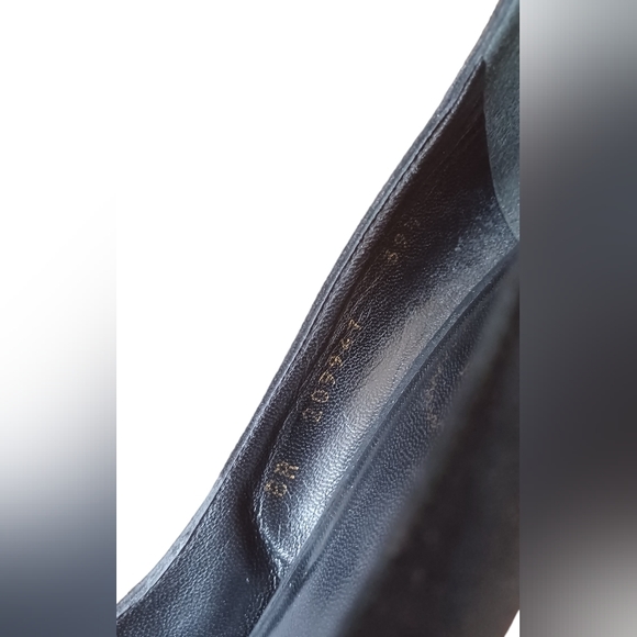 YSL Yves Saint Laurent Tribtoo Black Suede Leather Platform Pump - Picture 6 of 16